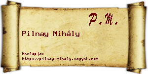 Pilnay Mihály névjegykártya